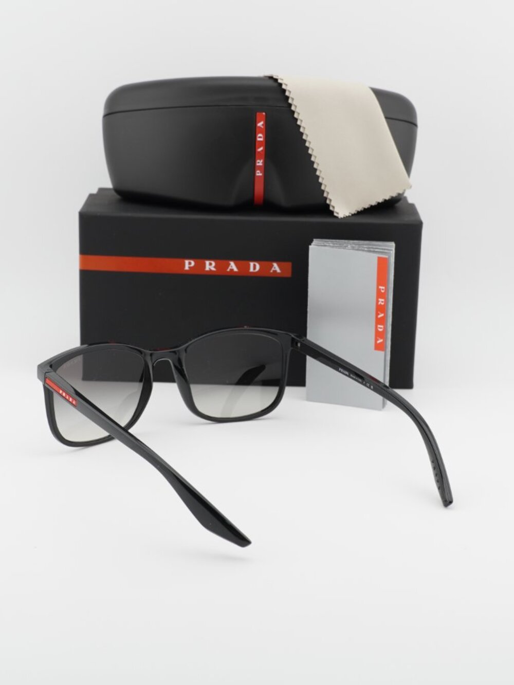 Prada PSA08S 1AB0A7 Square Sunglasses – Black\Grey Gradient - Picture 9 of 9
